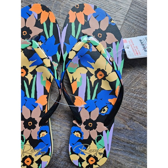Roxy w portofino III flip flops NWT size 9 - Picture 2 of 5